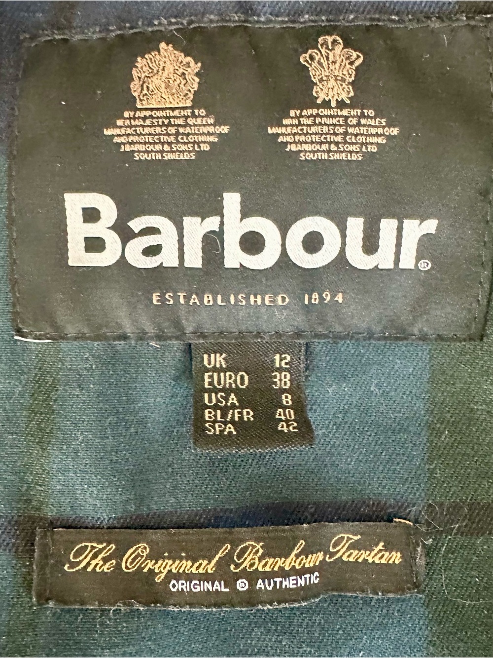 Barbour Gunnerside Wax Jacket Black Size 8 Gently Used - Picture 11 of 15